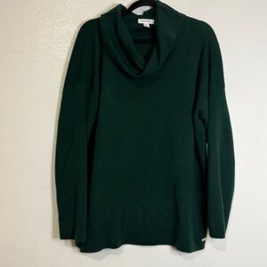 Calvin Klein Dark Green Cowl Neck Sweater. Sz LG.